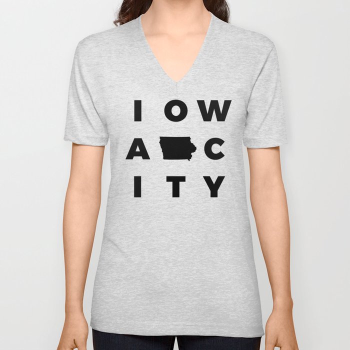 IOWA CITY V Neck T Shirt