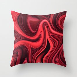 Red Rose Marble Throw Pillow