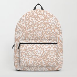Gemini Flower Mandala Tan Backpack