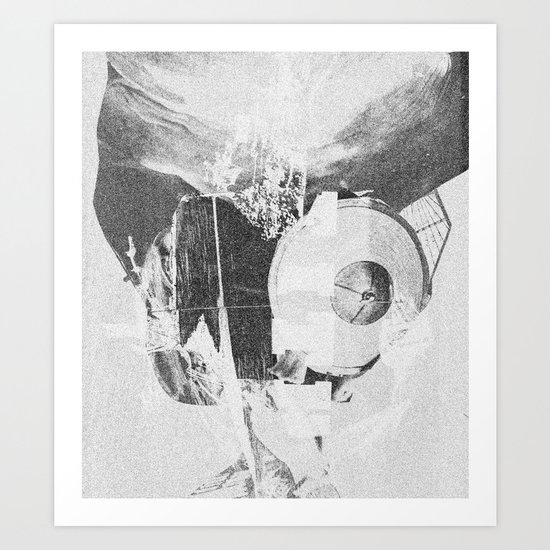 When B, grey Art Print