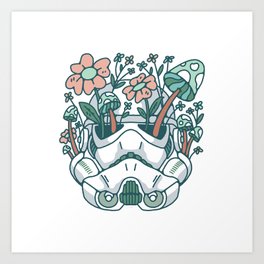 “Floral Stormtrooper” by Chloe Cecilia Creative Art Print
