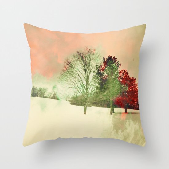 Winter Settlement Throw Pillow