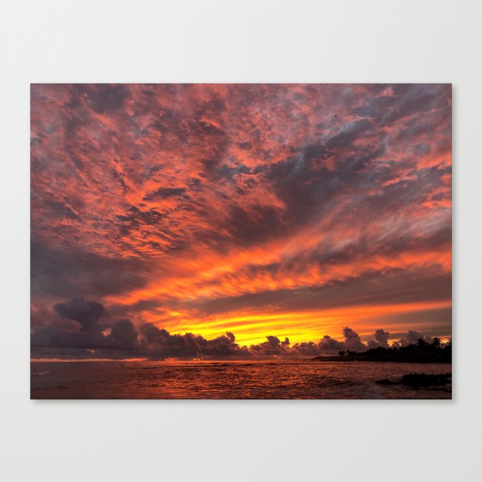 Poipu Sunset 1 Canvas Print
