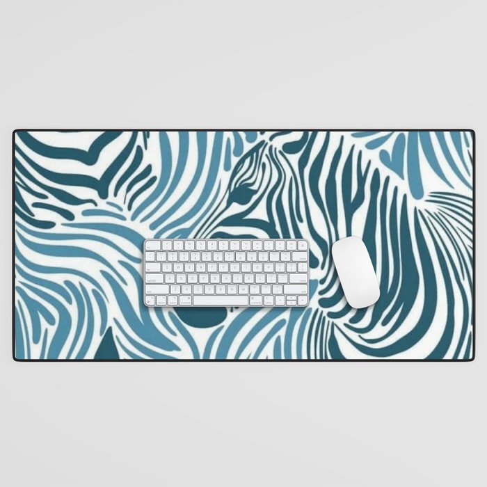 zebra pattern / love animal Desk Mat