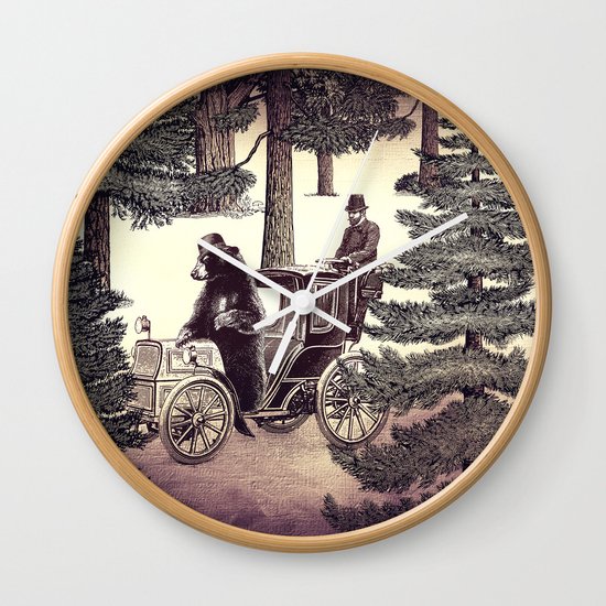 Two Gentlemen in the Forest Wall Clock