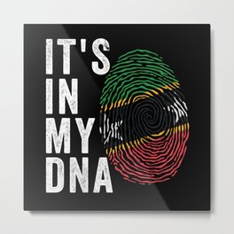 It's In My DNA - St Kitts and Nevis Flag Metal Print