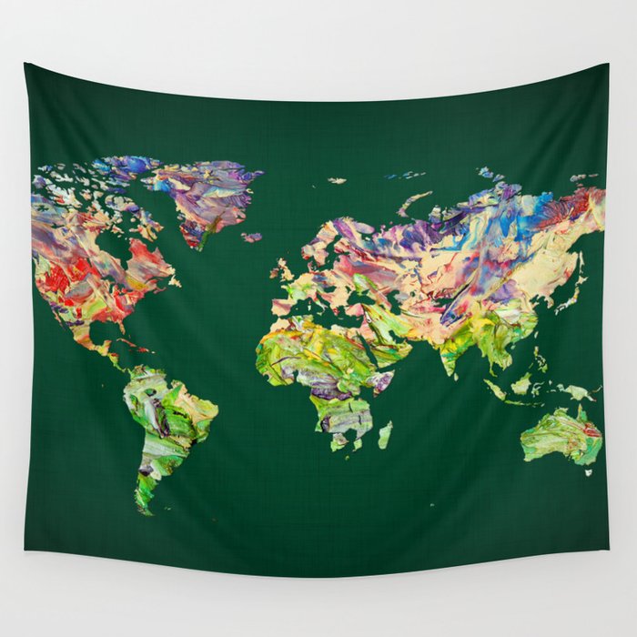 Society6 world map tapestry outlet