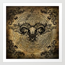 Occult Skulls Art Print