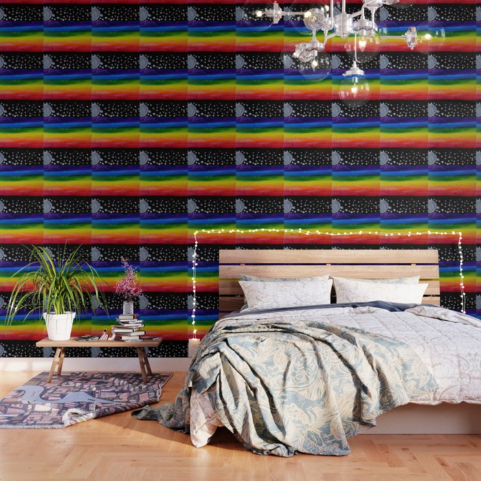 The Rainbow Road At Night Wallpaper By Eanneart Society6