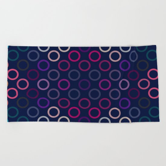 Colorful Circles VIII Beach Towel