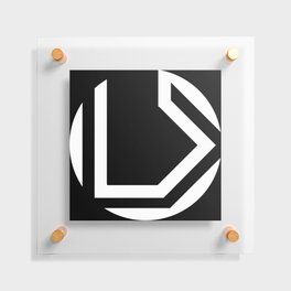 Black and white geometric modern Floating Acrylic Print