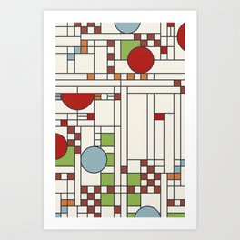 Stained glass pattern S02 Art Print