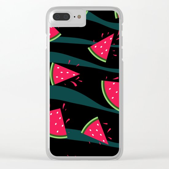 Watermelon slice . Clear iPhone Case