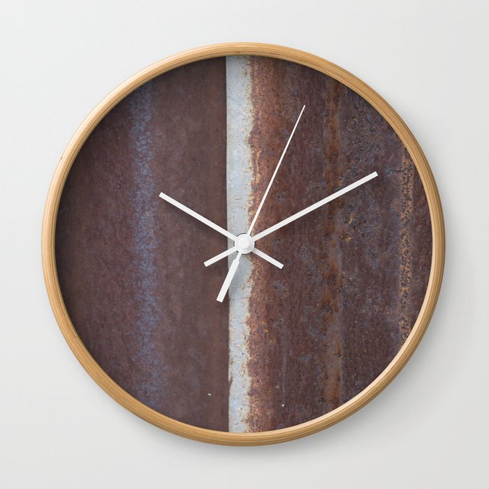 Old zinc rusty detail background.  Wall Clock