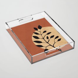 Simple Minimal Boho - Botanical Leaves 1 Acrylic Tray