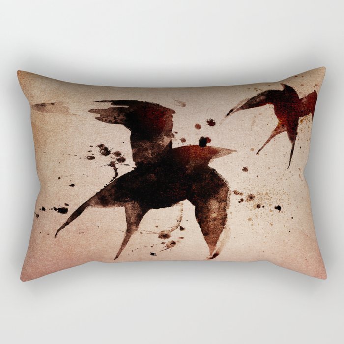 On your fears,  ... swallow them.   Rectangular Pillow