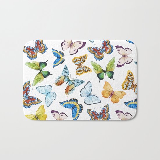 Butterfly Pattern 02 Bath Mat
