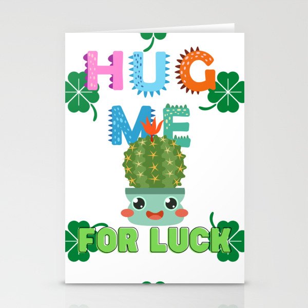 Hug me for luck Stationery Cards