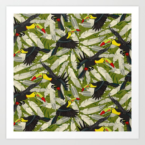 toucan jungle Art Print