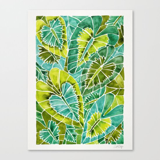 Schismatoglottis Calyptrata – Green Palette Canvas Print