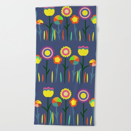 Happy flowers in spring II Beach Towel