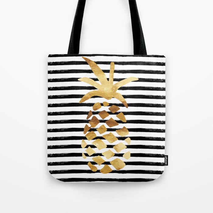 Pineapple & Stripes Tote Bag