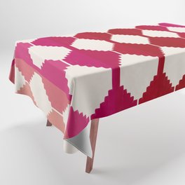 Red Ombre Ethnic Kilim Pattern Tablecloth