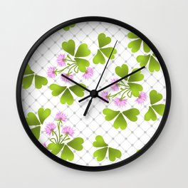 Field clover Wall Clock