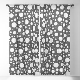Monochrome Spot Print Sheer Curtain