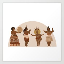 Women of Pasifika 6.0 Art Print | Polynesian, Fijian, Elei, Tatau, Fiji, Graphicdesign, Womenofpasifika, Irubali, Maori, Aotearoa 
