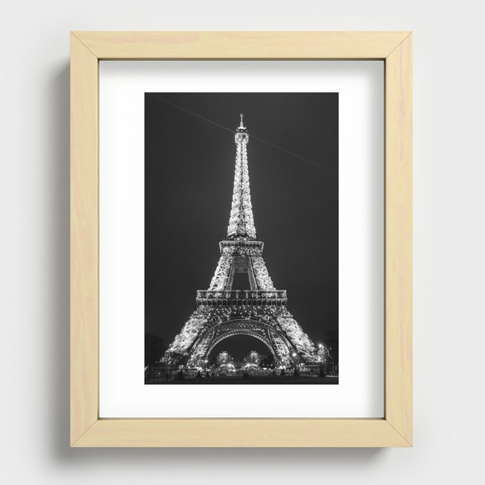 Sparkling Eiffel Tower Recessed Framed Print