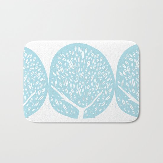 Tree of life - baby blue Bath Mat