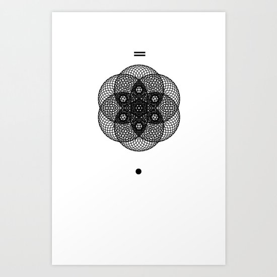 Mesh Geometry II White Art Print