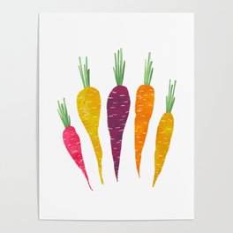Rainbow Carrots Poster