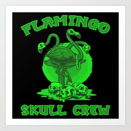Flamingo Skull Halloween bones skull Art Print | Wings, Demon, Scary, Death, Flamingo, Beak, Bird, Animal, Evil, Bones 