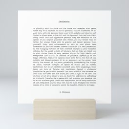 Desiderata by Max Ehrmann minimal typographical quote art print Mini Art Print