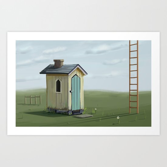 sky ladder Art Print
