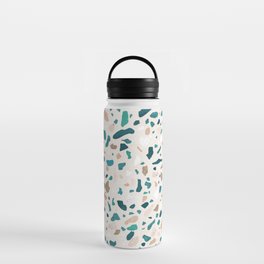 Terrazzo Turquoise Pattern Water Bottle