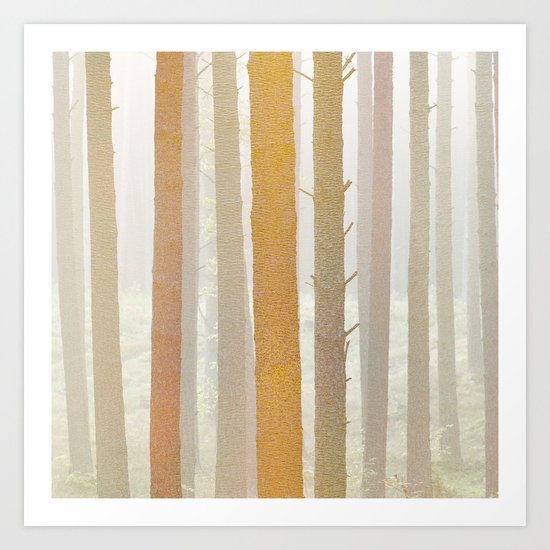 Golden Winter Forest 2 Art Print