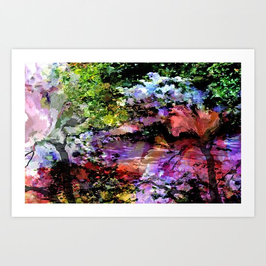 Monet's Zen Garden Art Print