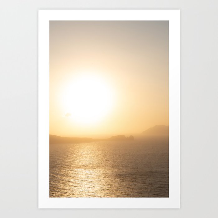 Sun by the sea Art Print