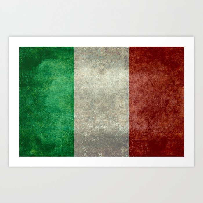 Italian flag, vintage retro style Art Print by LonestarDesigns2020 is Modern  Home Decor | Society6