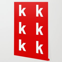 letter K (White & Red) Wallpaper