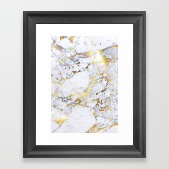 Original Gold Marble Framed Art Print