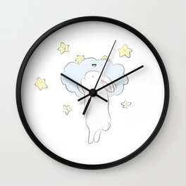 Sleepy Bunny Wall Clock