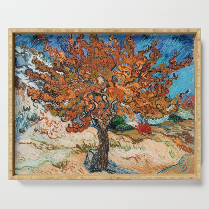 Vincent van Gogh "The Mulberry Tree" edited Serving Tray