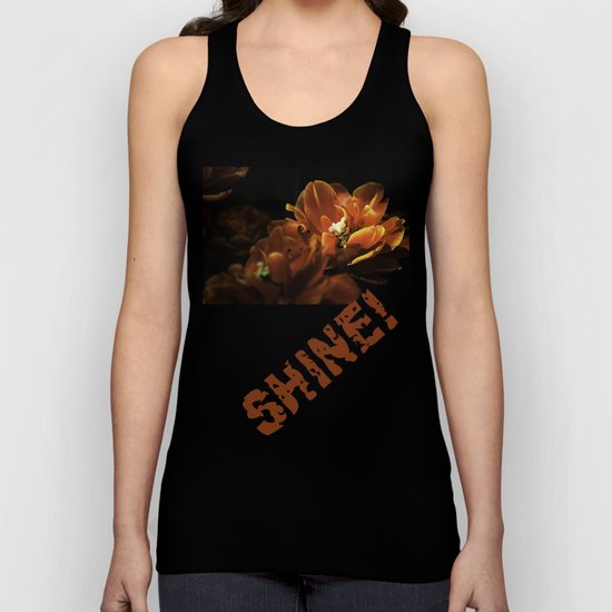 Red tulips dark background Unisex Tank Top