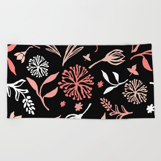 Flower pattern 2 Beach Towel