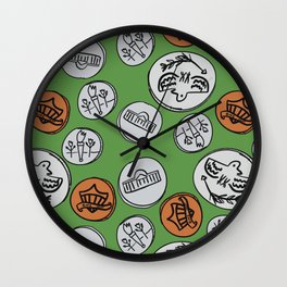 Loose Change (Cash Money Green) Wall Clock | Cash, Bank, Numismatic, Money, Cute, Accountant, Aesthetic, Green, Change, Currency 