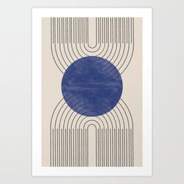 Blue Contemporary Design Art Print